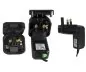 Mobile Preview: DINIC Netzadater, Stromadapter EU Netzteil auf UK Typ G, verschraubt, PCP-BK-R-3A, schwarz